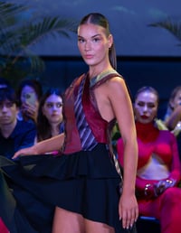 Ties Draped Vest - Size 8