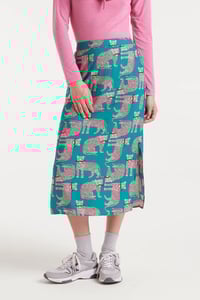 Image 1 of Falda midi con estampado Onca 
