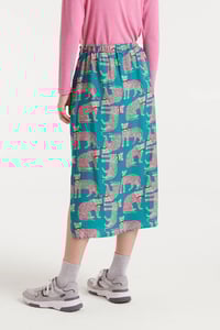 Image 2 of Falda midi con estampado Onca 