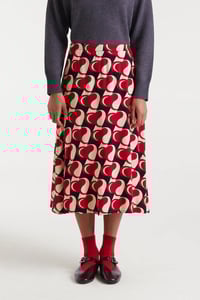 Image 2 of Falda midi con estampado heart attack