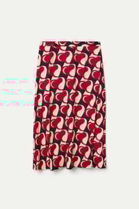 Image 8 of Falda midi con estampado heart attack