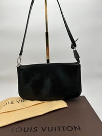 Image 1 of Louis Vuitton Pochette Accessories Black Patent Epi Leather