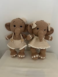 Image 2 of Eli & Ella — Crochet Elephant Duo