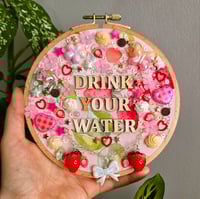 Image 1 of Drink Your Water - bead embroidery