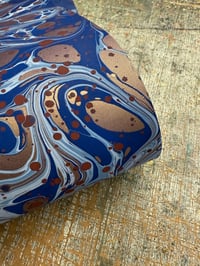 Image 4 of Hand Marbled paper one-of-a-kind 'Cobalt Melt'  