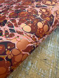 Image 1 of Hand Marbled paper one-of-a-kind 'Bitter Orange'  