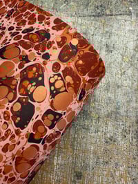 Image 4 of Hand Marbled paper one-of-a-kind 'Bitter Orange'  