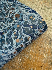 Image 6 of Hand Marbled paper one-of-a-kind 'Blue Palette'