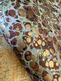 Image 1 of Hand Marbled paper one-of-a-kind 'Reflections'