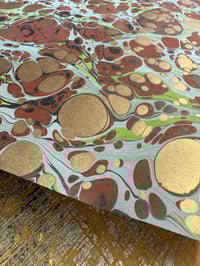 Image 3 of Hand Marbled paper one-of-a-kind 'Reflections'