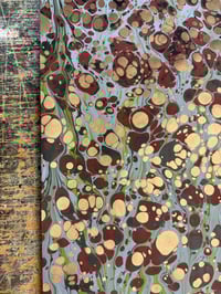 Image 5 of Hand Marbled paper one-of-a-kind 'Reflections'