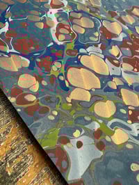 Image 3 of Hand Marbled paper one-of-a-kind 'Undulation'