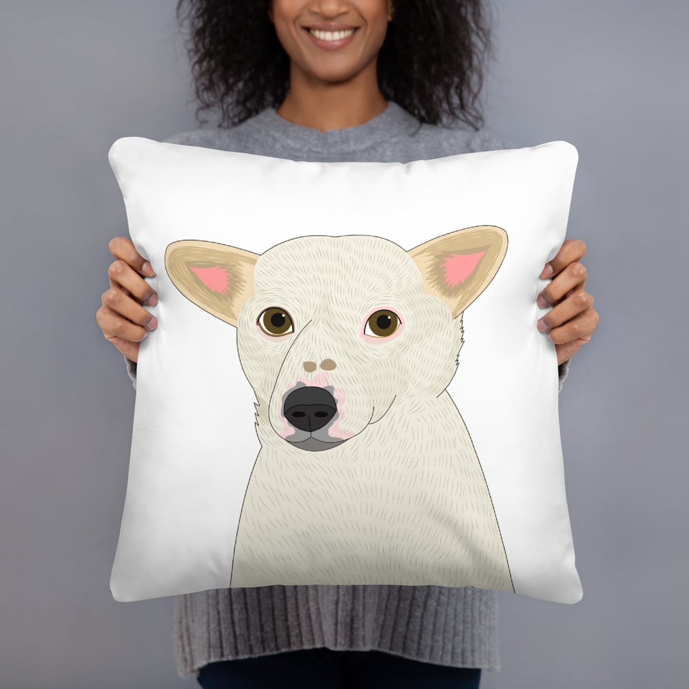Image of Custom Pet Portrait Pillow
