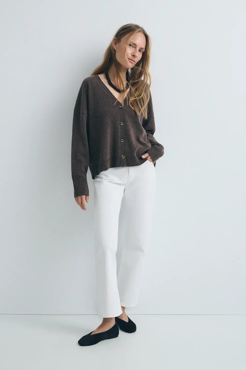 Image of 4-Chaqueta Cocoon Coffe