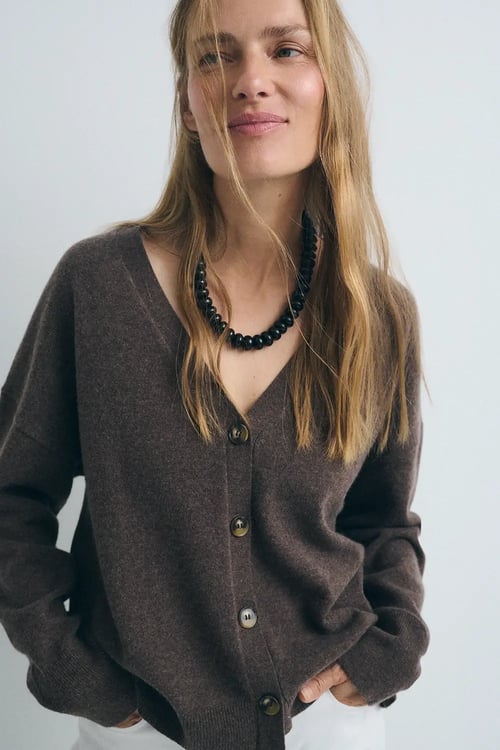 Image of 4-Chaqueta Cocoon Coffe