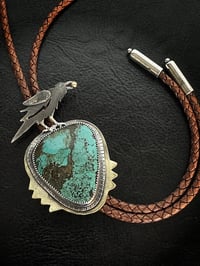 Image 2 of Raven & Turquoise Bolo Tie