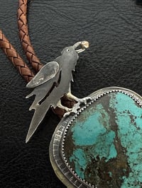 Image 3 of Raven & Turquoise Bolo Tie