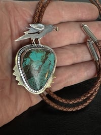 Image 4 of Raven & Turquoise Bolo Tie