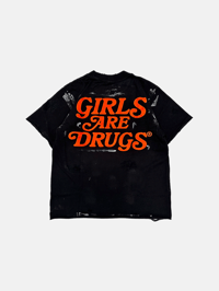 Image 2 of GIRLS ARE DRUGS® 'GLOW N THE DARK' PAINT SPLATTER ROCKSTAR TEE