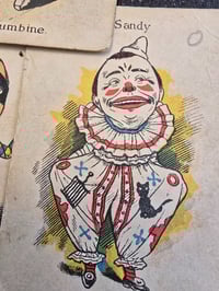 Image 2 of Antique Harlequin, Columbine and Clown Playing Cards Set