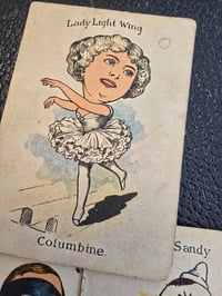 Image 3 of Antique Harlequin, Columbine and Clown Playing Cards Set