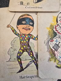 Image 4 of Antique Harlequin, Columbine and Clown Playing Cards Set