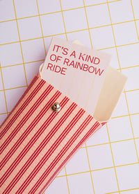 Image 3 of Funda de gafas Rayas coral rojo