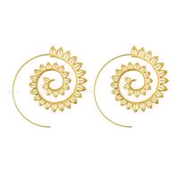 Image 2 of Gold Zulu Swirl Earrings