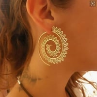 Image 1 of Gold Zulu Swirl Earrings