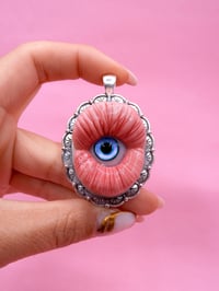 Image 1 of Pop Surreal Mouth with Eye Pendant I