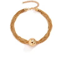 Image 2 of Golden Ball Necklace Choker