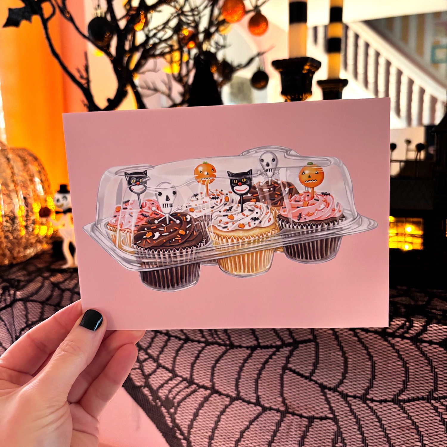 Image of Halloween cupcakes 5x7 mini print