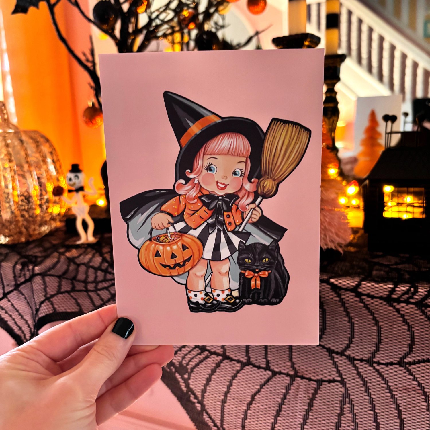 Image of Trick or Treat Witch 5x7 mini print