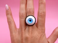 Image 1 of Pop Surreal Eye Ring – Weird Stainless Steel Jewelry