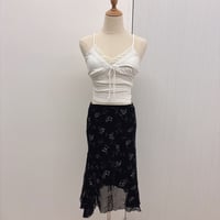 Image 1 of mesh floral midi skirt