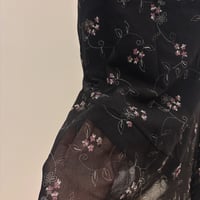 Image 2 of mesh floral midi skirt