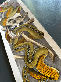 Image 1 of ORIGINAL PAINTING SKULL SNAKE