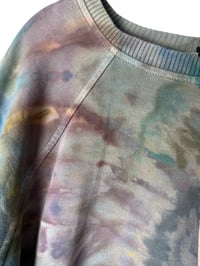 Image 5 of L 100% Cotton French Terry Sweatsuit Set in Earthy Spiral Ice Dye