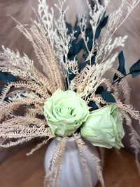 Image 7 of Green Whispers  White Vase