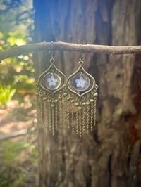 Image 2 of Blue Bloom Cascade Earrings 