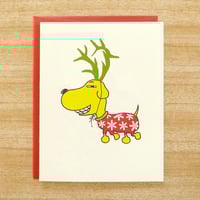 Image 1 of Reindog Holiday Card