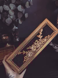 Image 2 of Black Velvet tissue box holder