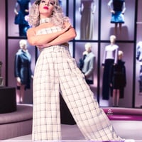 Image 2 of CHOOSY- Plaid Pants w/ Belt