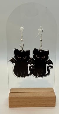 Image 4 of Spooky Cat Earrings