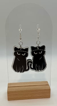 Image 6 of Spooky Cat Earrings