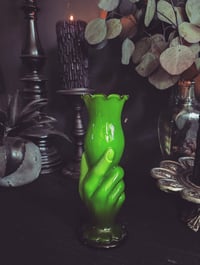 Image 1 of Green hand vase 