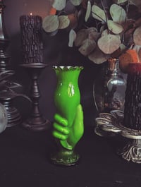 Image 2 of Green hand vase 