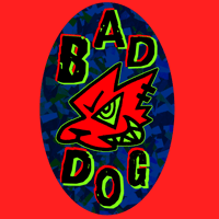 BAD DOG Holo Sticker* ships late october
