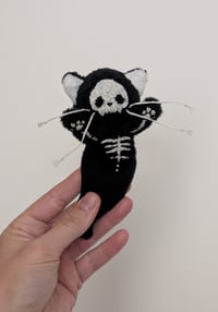 Image 1 of Miniature glow in the dark skelecat 