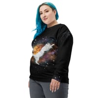 Image 4 of Cat in Spaaace - All Over Print - Recycled Polyester - Unisex Pullover Sweatshirt - Space Cat Shirt 